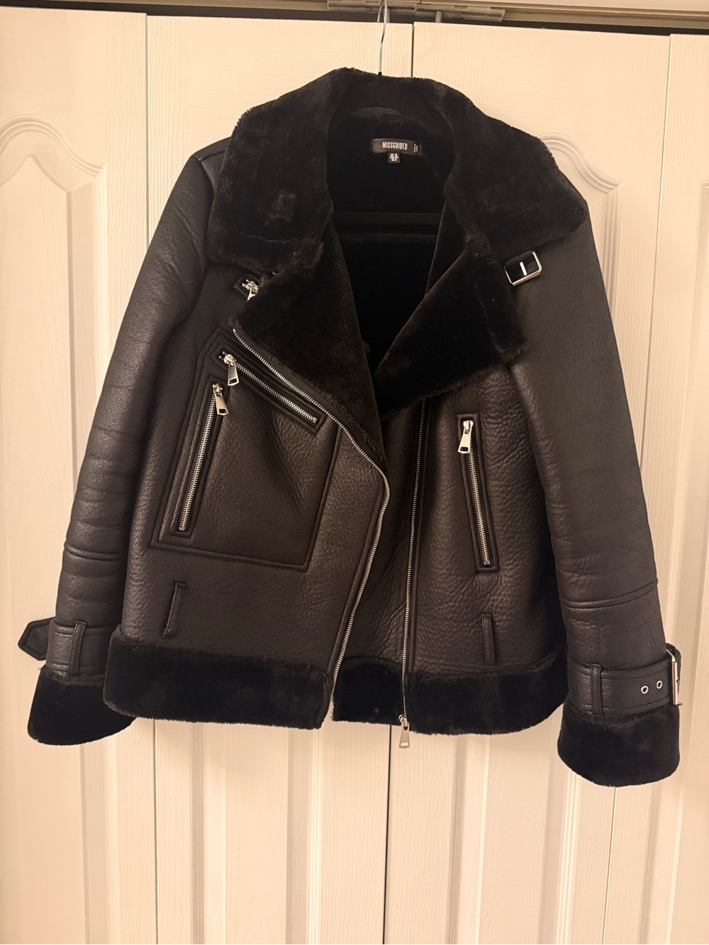 Missguided Black Aviator Jacket